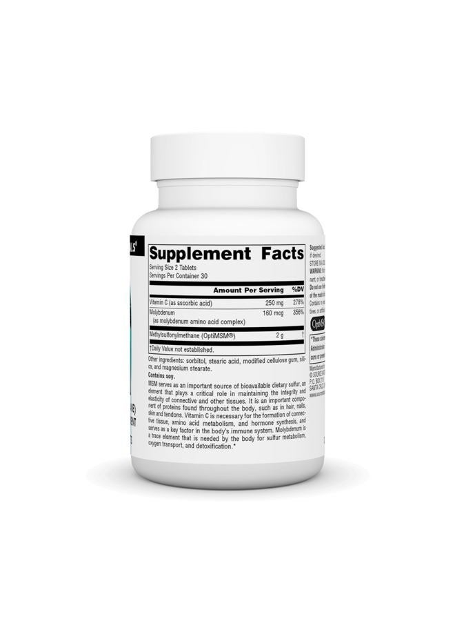 Source Naturals MSM (ميثيل سلفونيل ميثان)، مكمل غذائي يحتوي على الكبريت، 1,000 ملغ - 60 قرص - Image 2