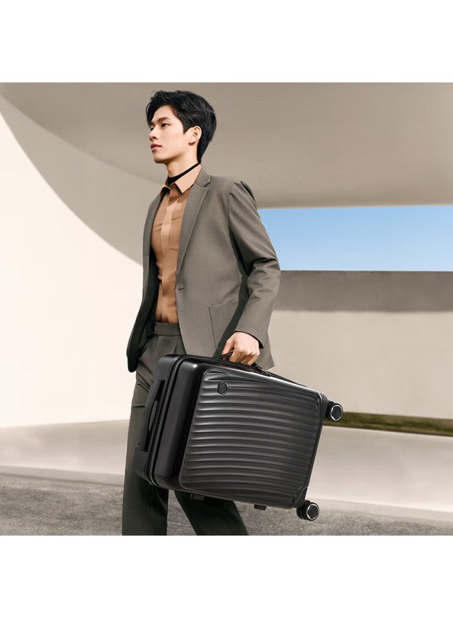 OIWAS Aihua Zheng Xi Yi's Choice] Smooth Sailing Luggage, Men's Trolley Suitcase, Women's 20-inch Travel Case, Carry-on Luggage, Black - Image 5