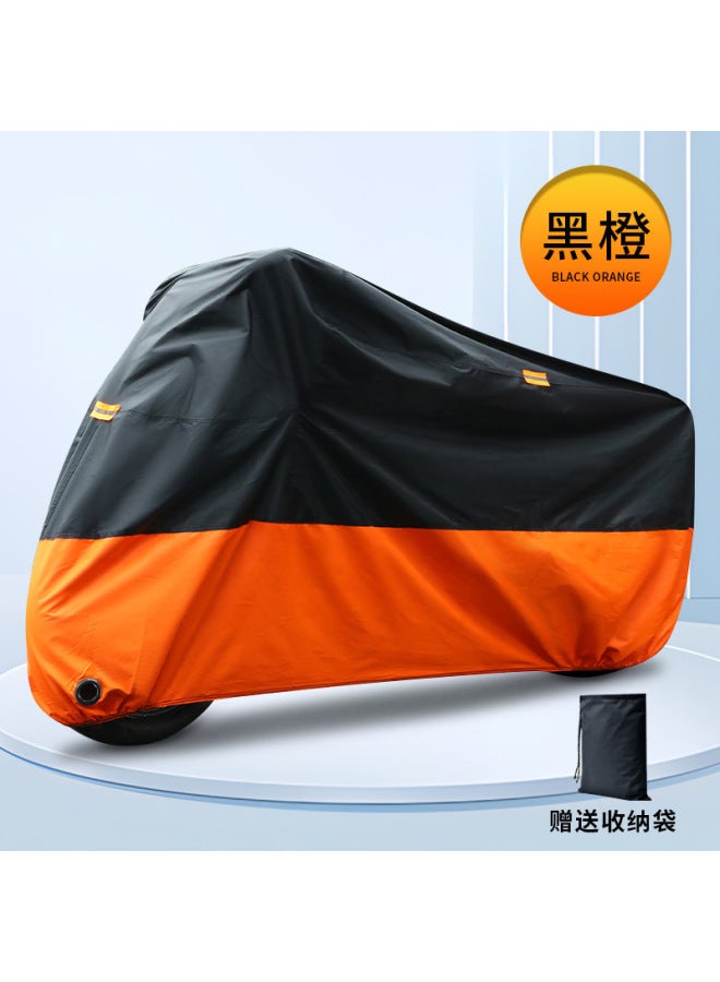 Silver-coated 210d Motorcycle Cover Outdoor Electric Vehicle Clothing Rain Cover Bicycle Sunshade Sun Protection Dust Cover