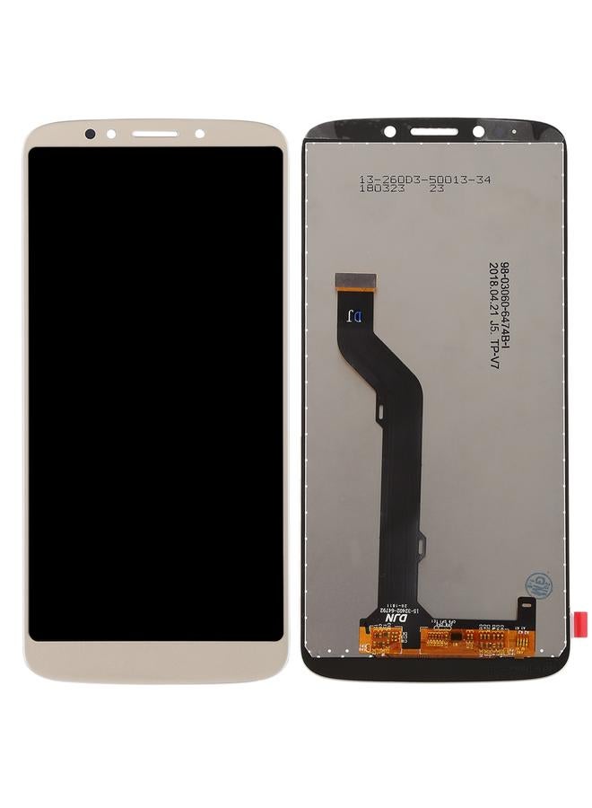 شاشة LCD TFT بديلة لهاتف Motorola Moto E5 Plus مع محول رقمي كامل باللون الذهبي - Image 3