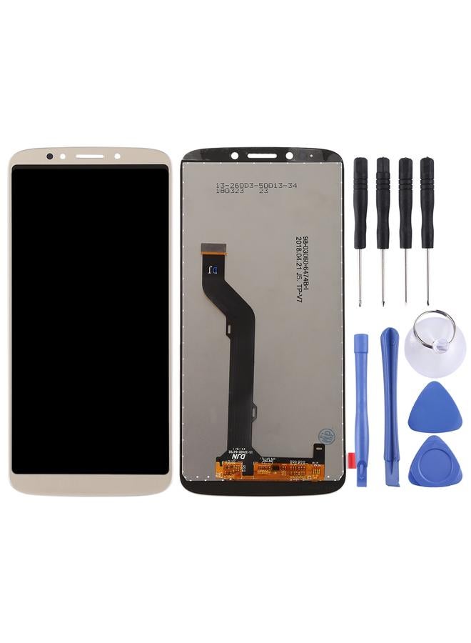 شاشة LCD TFT بديلة لهاتف Motorola Moto E5 Plus مع محول رقمي كامل باللون الذهبي - Image 2