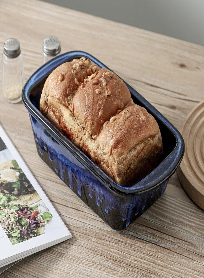 KOOV Ceramic Loaf Pan for Baking, 9 x 5 Inch Rectangular Bread Pan, Bakeware for Cooking, Home Kitchen (Nebula Blue, Reactive Glaze) - Image 5