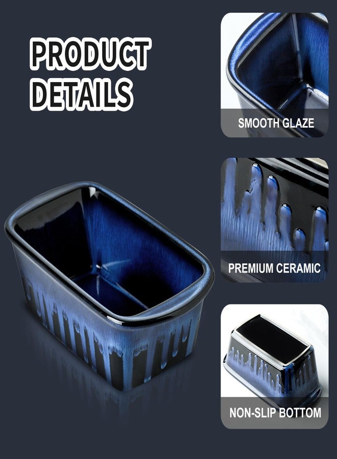 KOOV Ceramic Loaf Pan for Baking, 9 x 5 Inch Rectangular Bread Pan, Bakeware for Cooking, Home Kitchen (Nebula Blue, Reactive Glaze) - Image 2