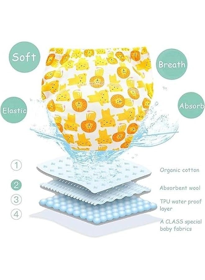 4Pack Toddler Potty Training Pants Cotton Soft and Absorbent Training Underwear Size 2T 3T 4T Unisex Underpants Toddler Waterproof Underwear for Kids (2-4Years cartoon pattern) - Image 3