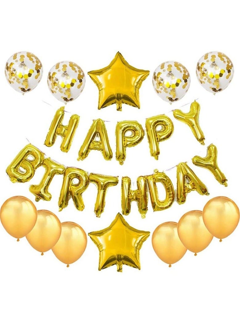 مجموعة بالونات عيد ميلاد سعيد قابلة للنفخ مكونة من 25 قطعة - Image 1