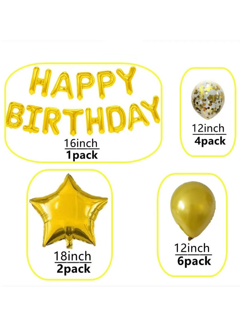 مجموعة بالونات عيد ميلاد سعيد قابلة للنفخ مكونة من 25 قطعة - Image 2