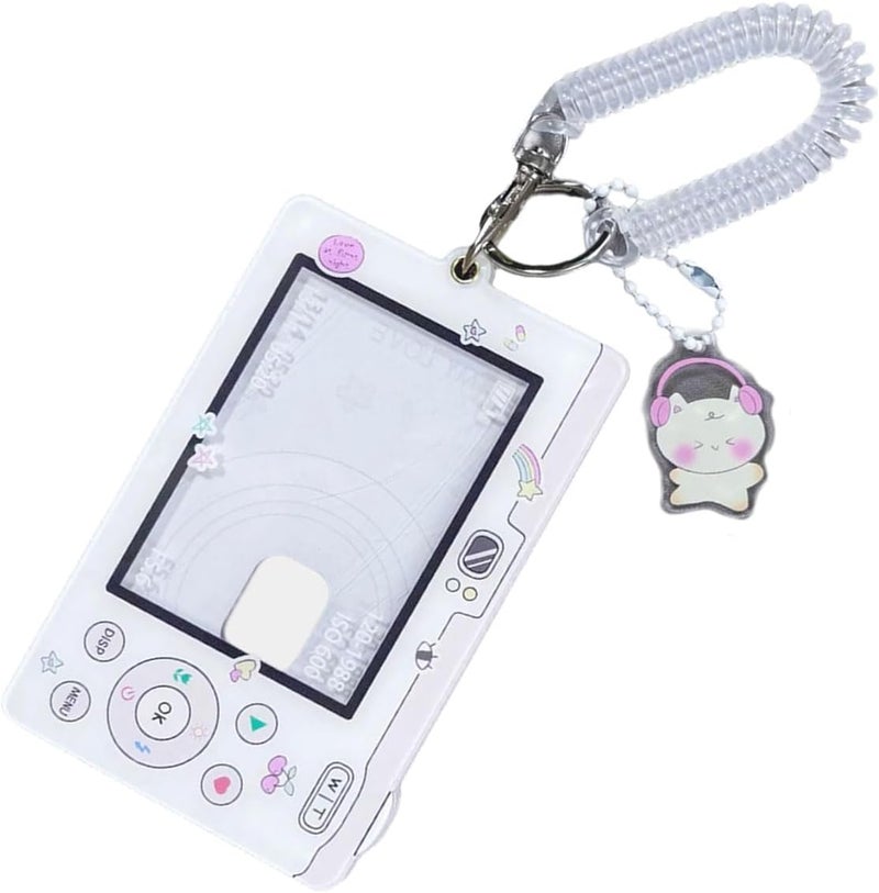 Cartoon Card Holder Credit Sleeve Covers Protector with Pendant Keychain Acrylic Photocard for Woman Girl Cartoon - Image 1