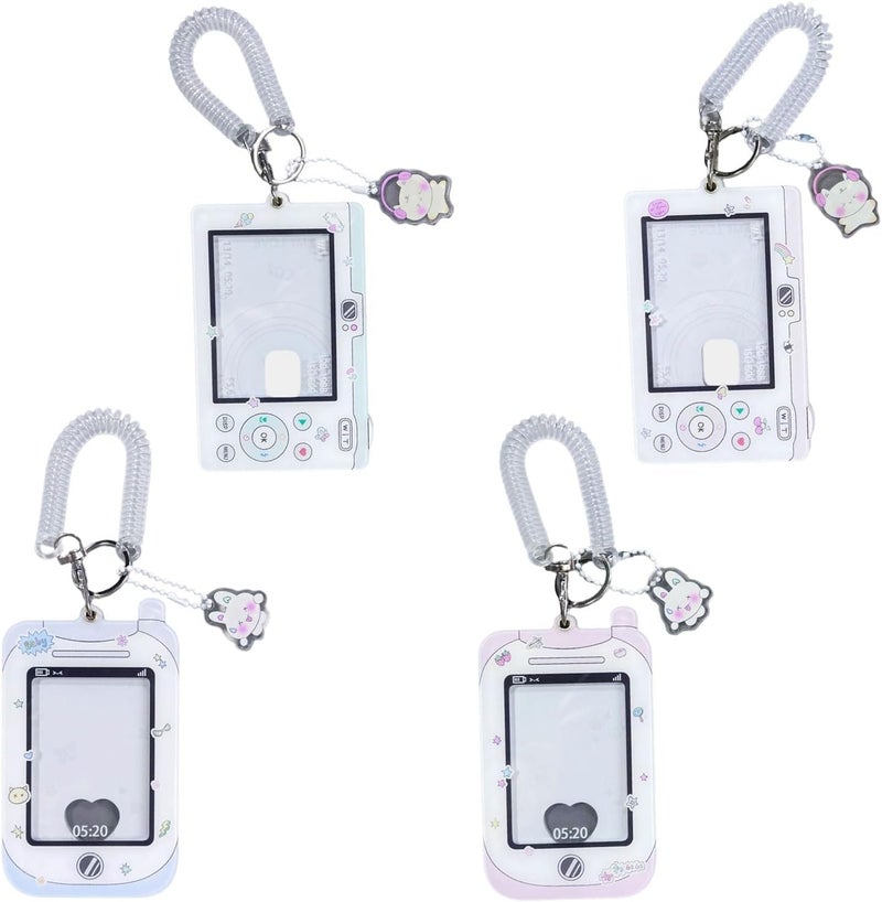 Cartoon Card Holder Credit Sleeve Covers Protector with Pendant Keychain Acrylic Photocard for Woman Girl Cartoon - Image 5