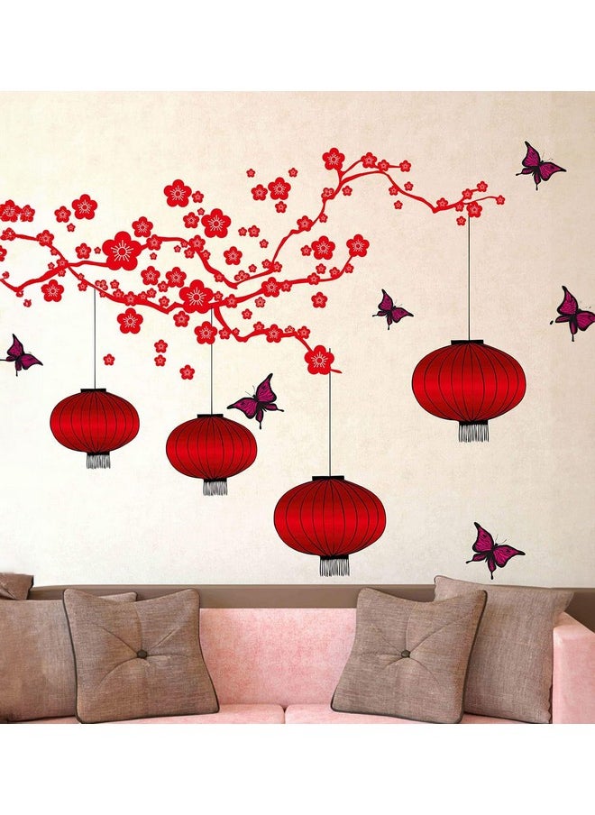 Decals Design Decals Design 'Chinese Lamps in Double Sheet' Wall Sticker (PVC Vinyl, 90 cm x 60 cm x 2, Multicolour)  - Image 4