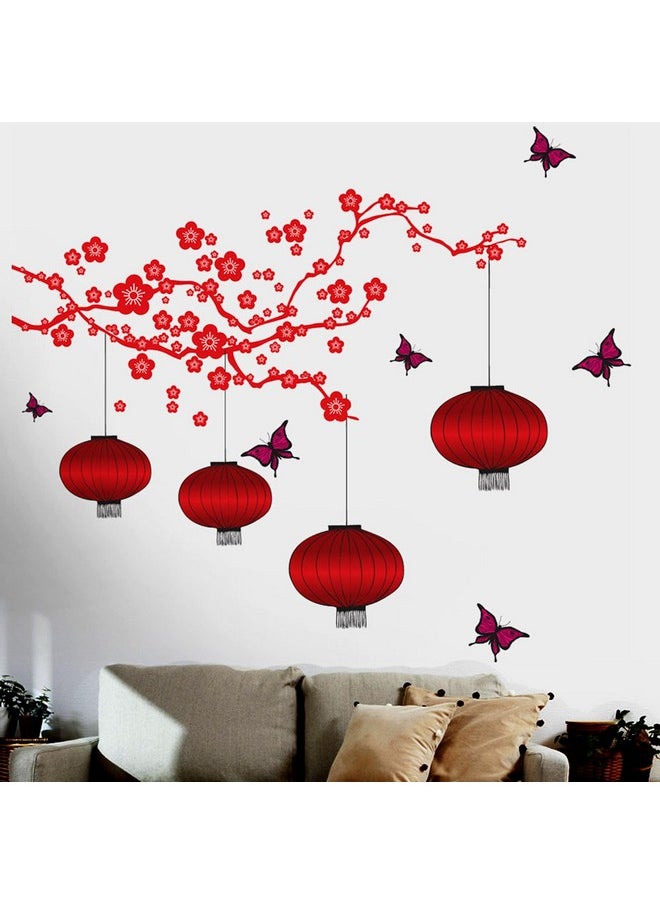 Decals Design Decals Design 'Chinese Lamps in Double Sheet' Wall Sticker (PVC Vinyl, 90 cm x 60 cm x 2, Multicolour)  - Image 1