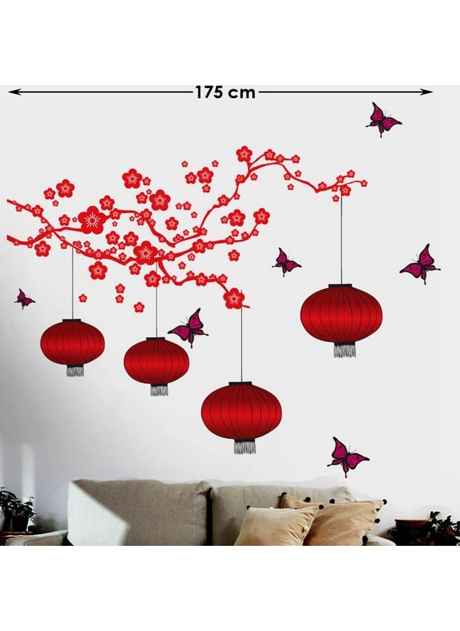 Decals Design Decals Design 'Chinese Lamps in Double Sheet' Wall Sticker (PVC Vinyl, 90 cm x 60 cm x 2, Multicolour)  - Image 3