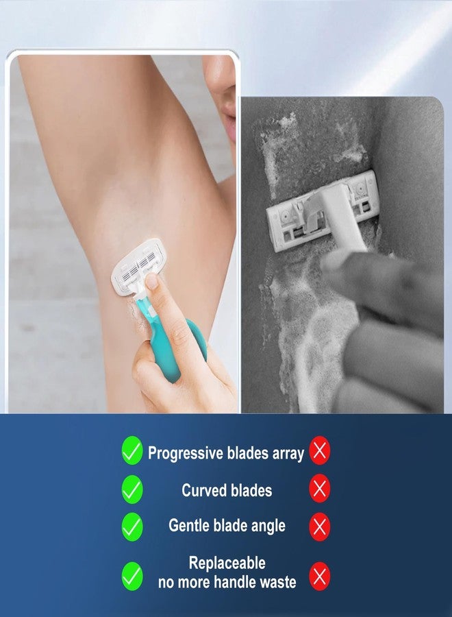 THURLADY Travel Razor Refill Blades for Women, 6 Count, No Handle - Image 2