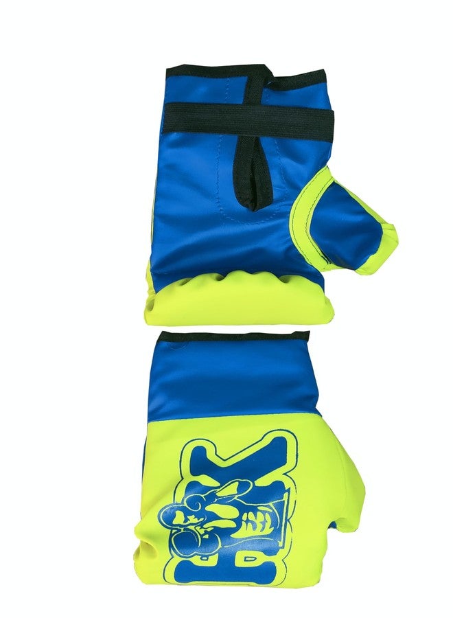 BYSON Kids Boxing Set with Punching Bag and Gloves, Training Kit for Ages 3-8 Years, Blue neon - Image 3
