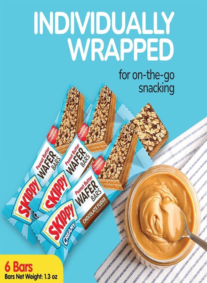 SKIPPY Creamy Peanut Butter & Chocolate Fudge Wafer Bars 22 individule wrapped bars - Image 3