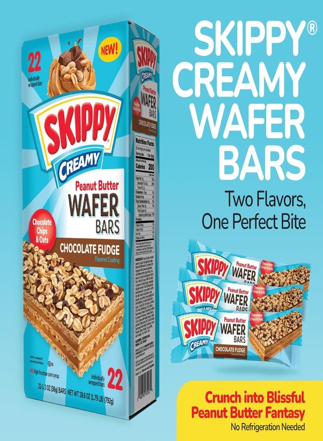SKIPPY Creamy Peanut Butter & Chocolate Fudge Wafer Bars 22 individule wrapped bars - Image 4