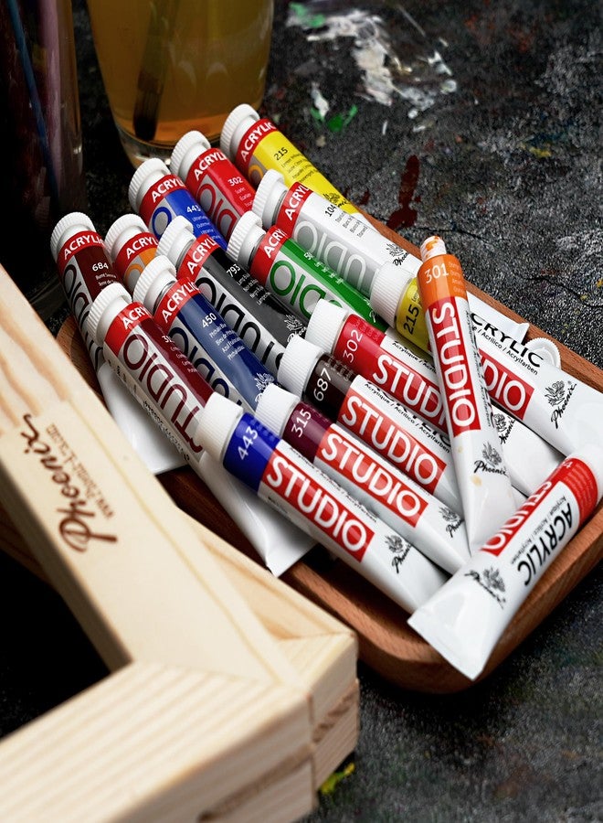 PHOENIX Acrylic Color Paint Set of 12 Tubes x 12 ml - Non-Toxic Paints for Kids, Students, Beginners & Artists - Image 4