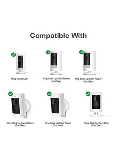 Anmi Wall Mount for Ring Indoor Cam Ring Stick Up Cam, 360 Degree Adjustable Mount Bracket for Ring Camera Outdoor Indoor Security Camera System (3 Pack)  - Image 4