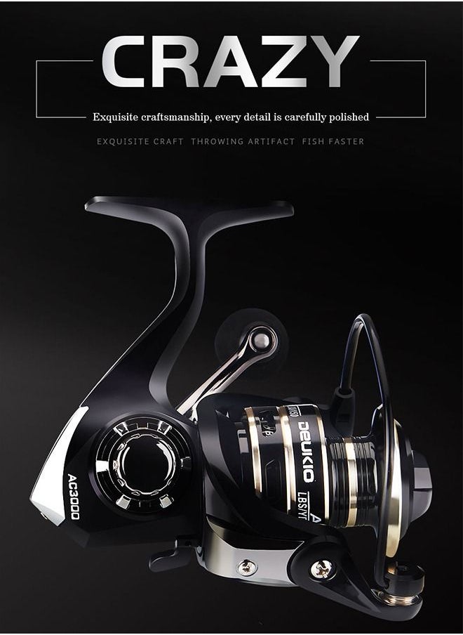 GROIC AC4000 Spinning Fishing Reel Wheel Ultra Smooth Aluminum Spool & Handle 8Kg Max Drag Durable Spinning Wheel In for Saltwater or Freshwater  - Image 2