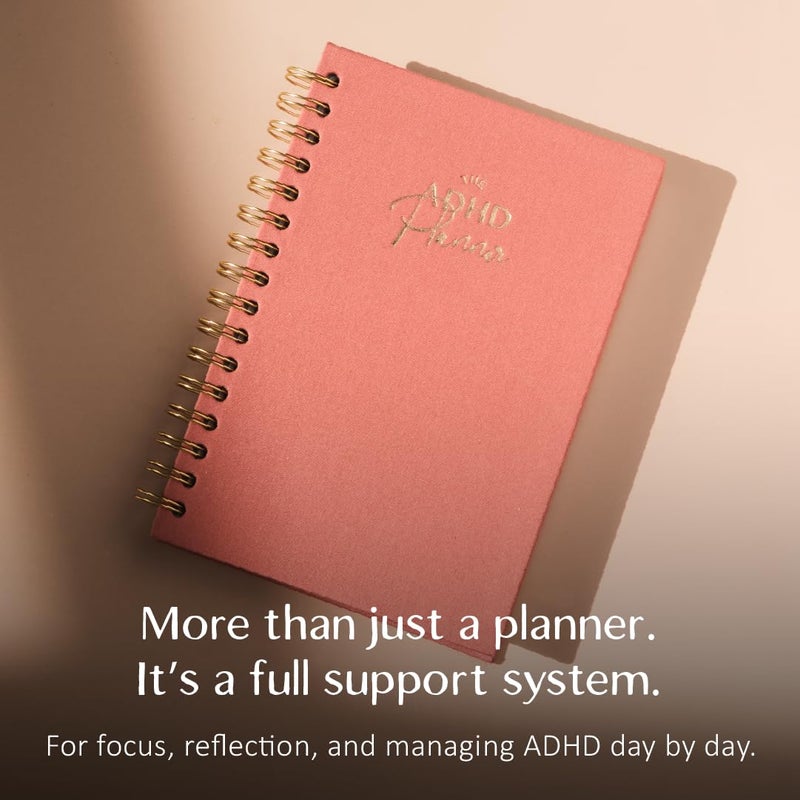 epic self The ADHD Planner - Undated Daily Weekly Schedule Organizer Journal for Disorganized People - Habit Tracker Record Emotions & Mood - Academic Goals - Structure & Focus for Adults Brains (Spiral) (Red) - Image 3