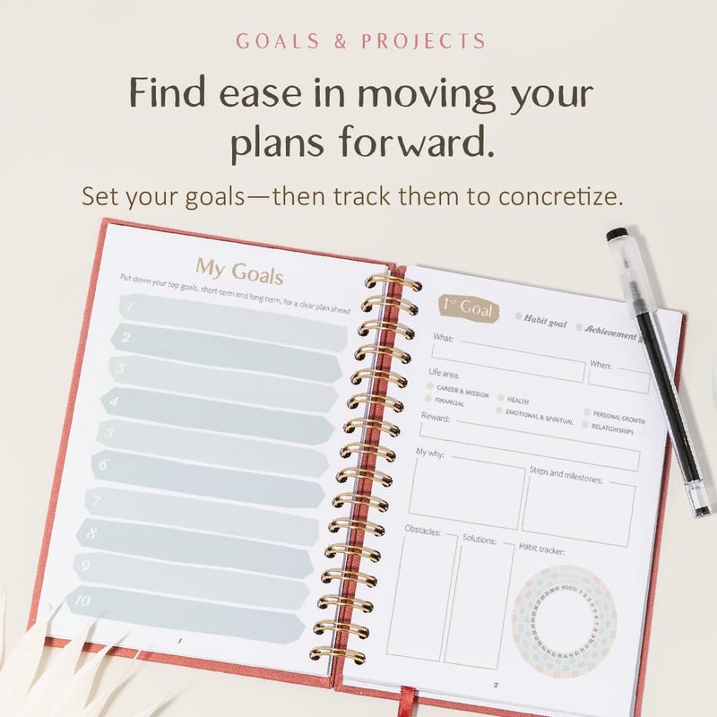 epic self The ADHD Planner - Undated Daily Weekly Schedule Organizer Journal for Disorganized People - Habit Tracker Record Emotions & Mood - Academic Goals - Structure & Focus for Adults Brains (Spiral) (Red) - Image 5