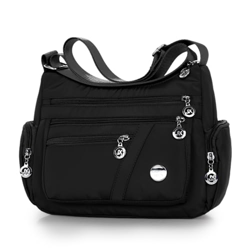 WITERY Nylon Crossboby Bags for Women - Waterproof Zipper Multi-Pocket Crossboby Purse Lightweight Shoulder Bag, Casual Ladies Pocketbooks Small Travel Purse Messenger Bags Medium Handbag Tote - Image 1