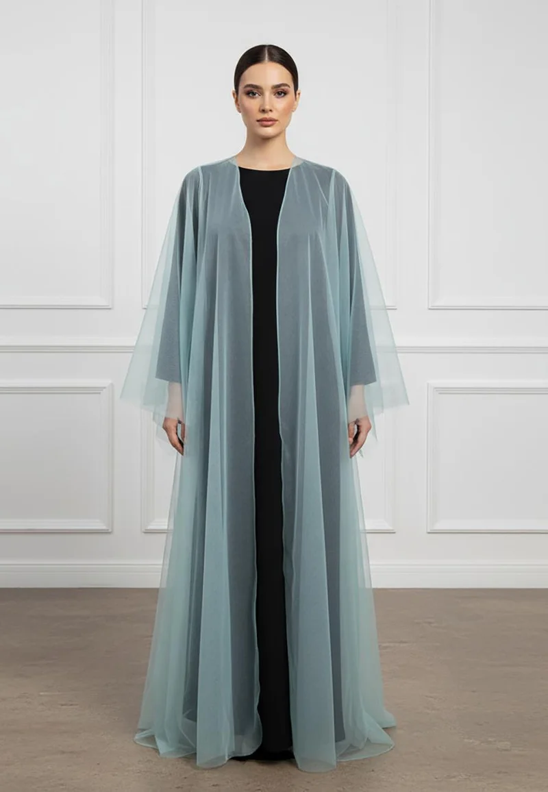 Shimmer Organza Abaya | Organza Fabric-921