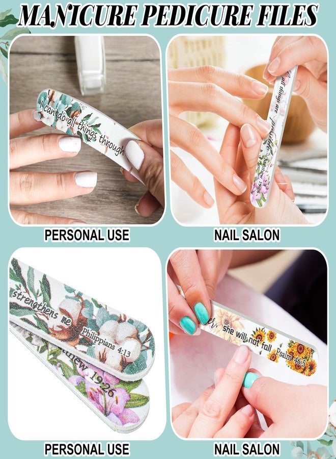 لانتيس مجموعة من 50 قطعة هدايا مسيحية للنساء من Lanties، مجموعة كبيرة من مبردات الأظافر بآيات من الكتاب المقدس للكنيسة، ألواح صنفرة، هدايا دينية مسيحية، مبردات أظافر لتقدير الموظفين والمعلمين وزملاء العمل والنساء - Image 4