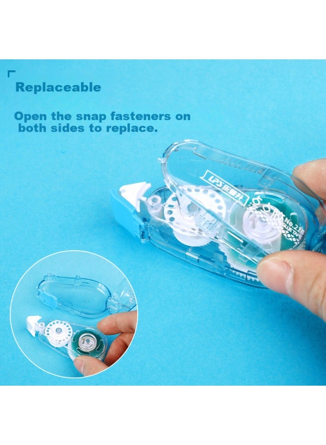 LPS لاصق دوت غراء مزدوج الجوانب مع نواة قابلة للاستبدال شريط تصحيح للطلاب قوي ثابت عالي اللزوجة دوت غراء يدوي 218 أزرق - Image 2