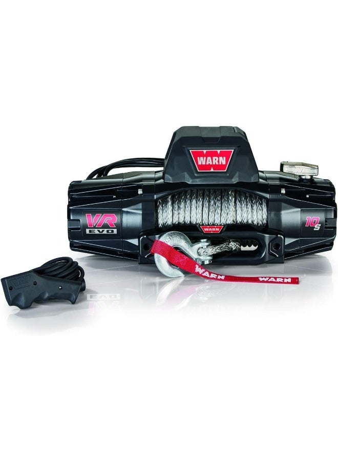 WARN ونش وارن VR إيفو 10-S، 10,000 رطل مع حبل صناعي وجهاز تحكم عن بعد لاسلكي، 12 فولت - Image 4