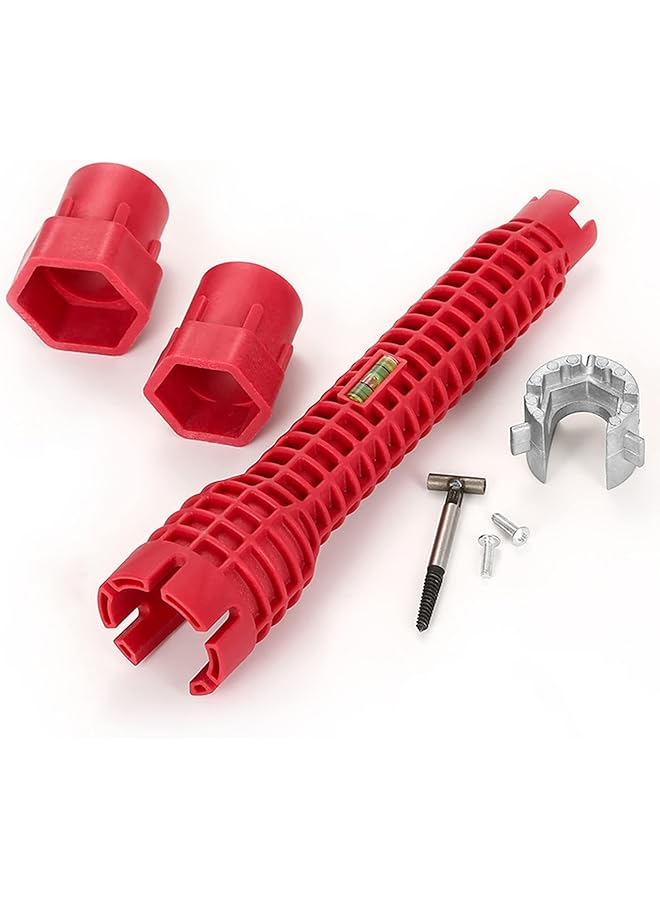 promass Faucet and Sink Installer, 8 in 1 Multifunctional Faucet Wrench Tool Double Head Sink Installer Tool Water Pipe Spanner Tackle For Toilet Bowl Bathroom Kitchen Plumbing - Image 1