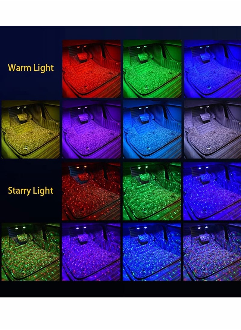 Generic - Rechargeable RGB Wireless LED Car Interior Ambient Lighting Kit, Voice-Activated Underdash Lights with Remote Control, 2-Piece Set for Enhanced Vehicle Atmosphere. - Image 1