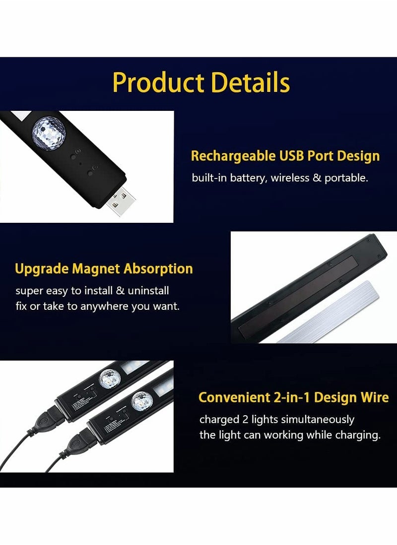 Generic - Rechargeable RGB Wireless LED Car Interior Ambient Lighting Kit, Voice-Activated Underdash Lights with Remote Control, 2-Piece Set for Enhanced Vehicle Atmosphere. - Image 1