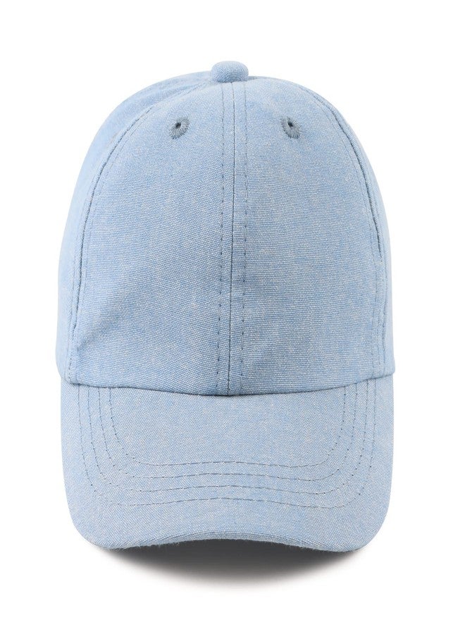 Pesaat Summer Toddler Baseball Hat Outdoor Infant Baseball Cap Cotton Baby Boy Sun Hats 3M-8Y (50cm, Light Blue) - Image 2