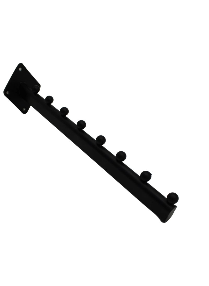 ROBUSTLINE Cloth Slide 8 Balls Wall Hanger - MATT BLACK 