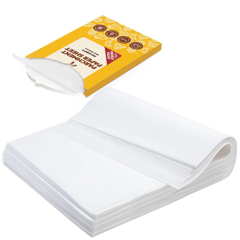 Katbite Parchment Paper Heavy Duty 12x16 inches Baking Paper 300 Sheets Oilproof and Nonstick Parchment Paper Sheets Perfect for Air Fryer GrillingCooking and Wrapping Advanced Series