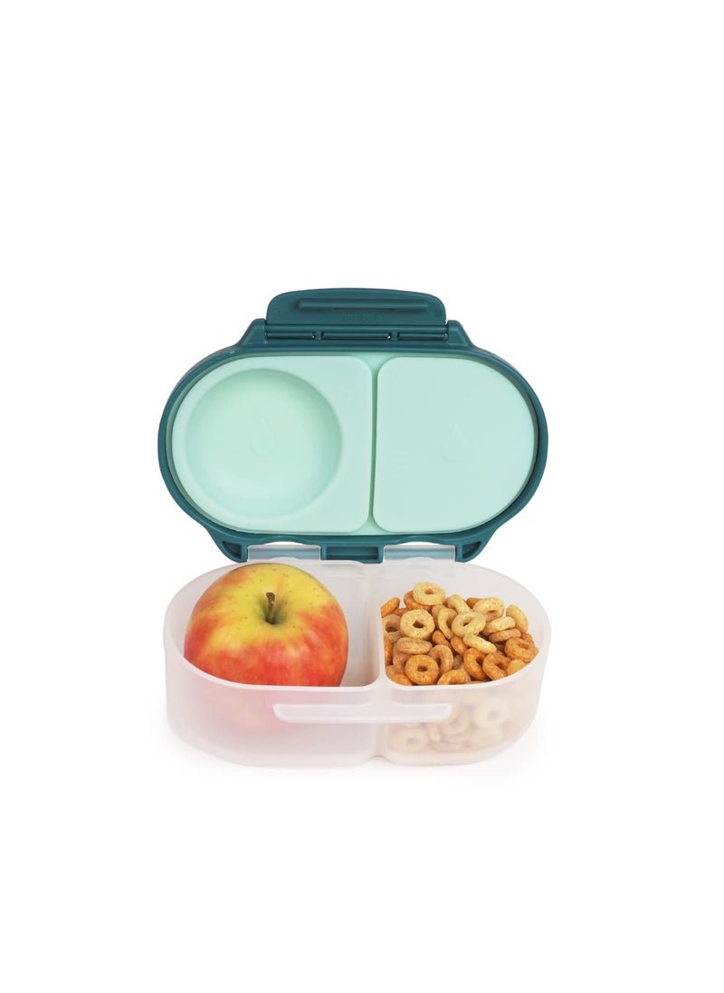 b.box b.box Snack Box for Kids & Toddlers: 2 Compartment Containers  Mini Bento Lunch Box. Leak Proof  BPA free. Ages 4 months+ (Emerald Forest  12oz capacity)  - Image 1