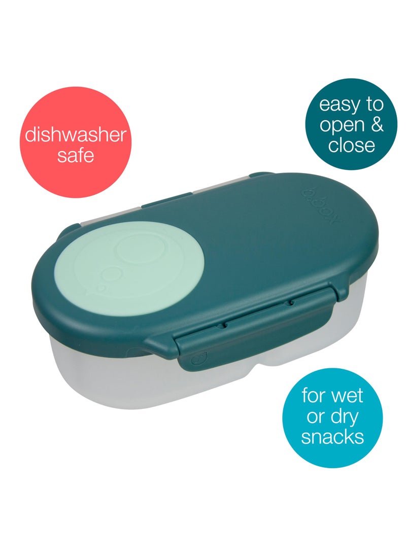 b.box b.box Snack Box for Kids & Toddlers: 2 Compartment Containers  Mini Bento Lunch Box. Leak Proof  BPA free. Ages 4 months+ (Emerald Forest  12oz capacity)  - Image 3