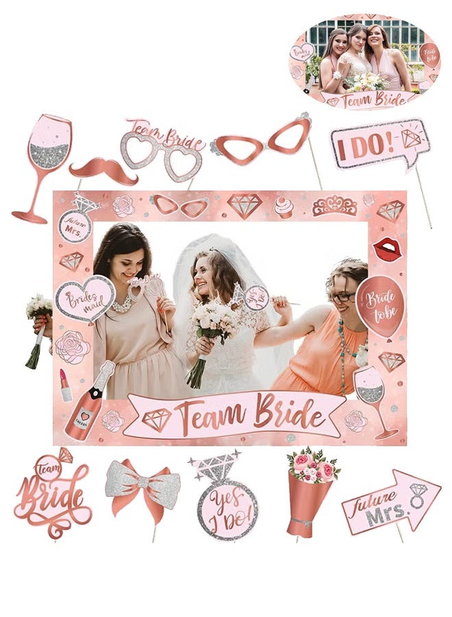 Quantum Party Decoration, Bridal Photo Booth Props and Frame, Bride Photo Booth Props Paper Frame Party Decoration Party Supplies Accessories - Image 1