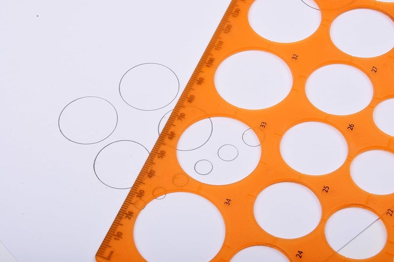 Helix Circle Stencil Template, Translucent Orange - Image 4