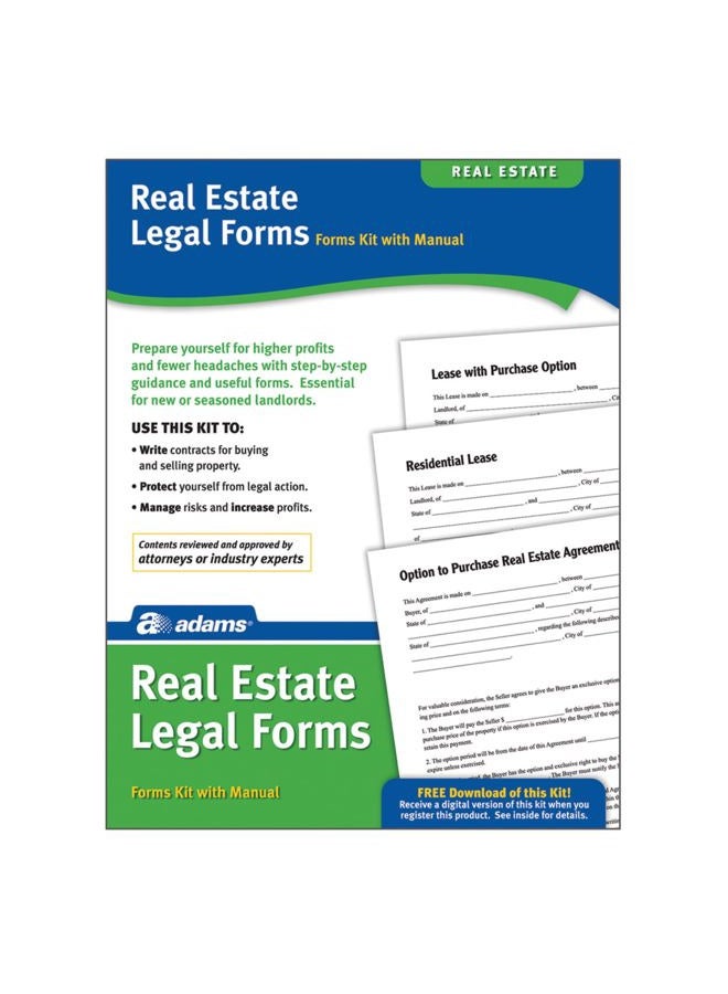 ADAMS Real Estate Legal Forms Kit, Forms and Instructions (PK418) - Image 1