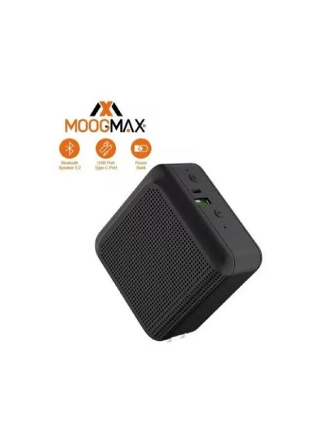 MOOGMAX - بطارية موغ ماكس 3 في 1 المحمولة 5500 مللي أمبير مع مكبر صوت بلوتوث وشاحن حائط - Image 1