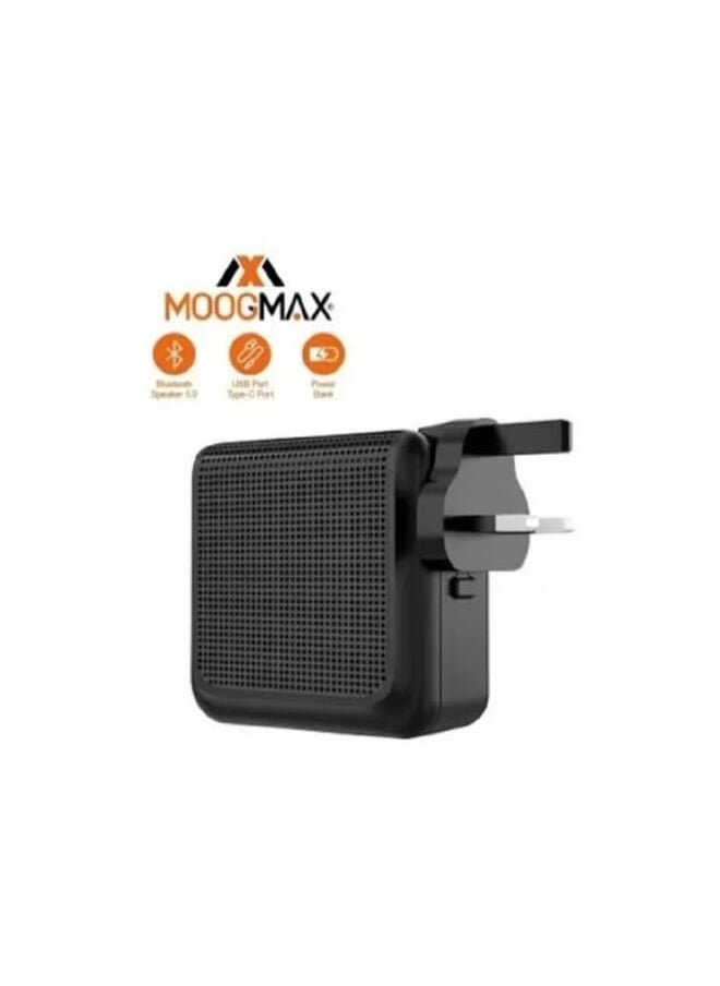 MOOGMAX - بطارية موغ ماكس 3 في 1 المحمولة 5500 مللي أمبير مع مكبر صوت بلوتوث وشاحن حائط - Image 1