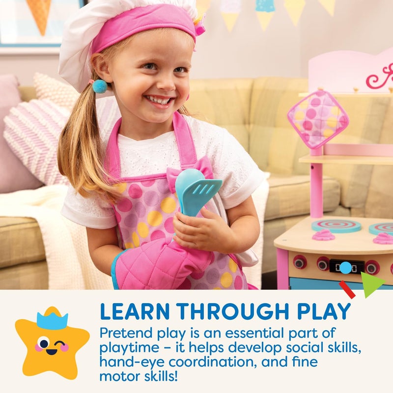 Battat- Play Circle- Play Kitchen For Toddlers – Baking Set – Chef'S Hat & Apron- Pretend Play – 3 years + - Image 4