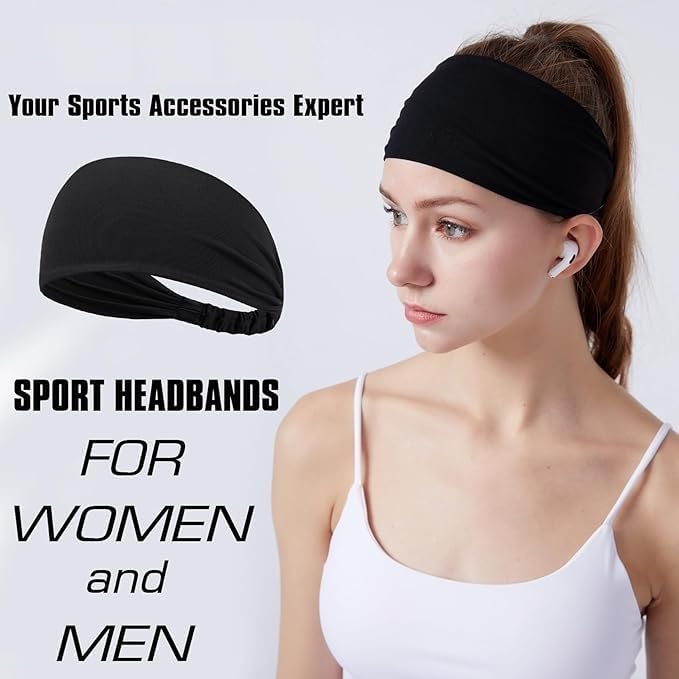 PAROPKAR Multi Sports Japanese Style Bandana – Comfortable Lightweight Head Bands with Elastic Ideal Cricket Football Tennis Running Gym Yoga Workout for Men and Women (Black Grey) - Image 2