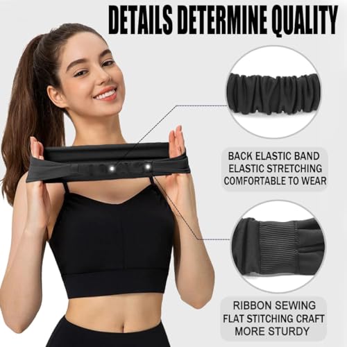 PAROPKAR Multi Sports Japanese Style Bandana – Comfortable Lightweight Head Bands with Elastic Ideal Cricket Football Tennis Running Gym Yoga Workout for Men and Women (Black Grey) - Image 4