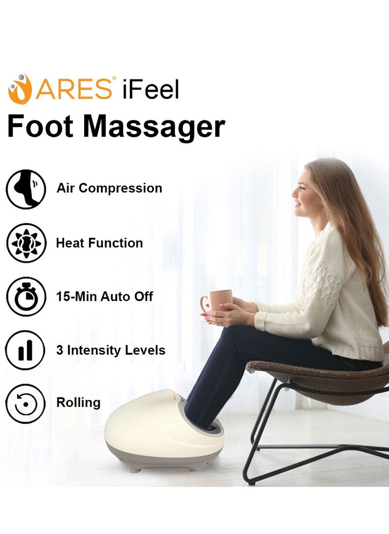 ARES - iFeel Multi-Functional Foot Massager 3 Intensity Adjustment Full-Coverage 360° Roller Massage Soothing Heat Feature Air Compression - Image 1