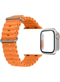 Apple Watch 41MM Compatible Ocean Silicone Band Strap + Screen Case Protective Case - FC006
