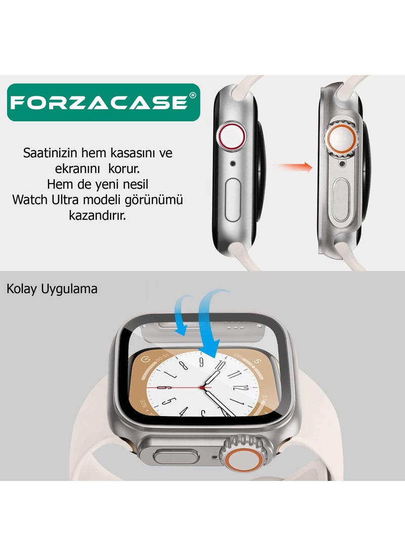 Forzacase - Apple Watch 41MM Compatible Ocean Silicone Band Strap + Screen Case Protective Case - FC006 - Image 1