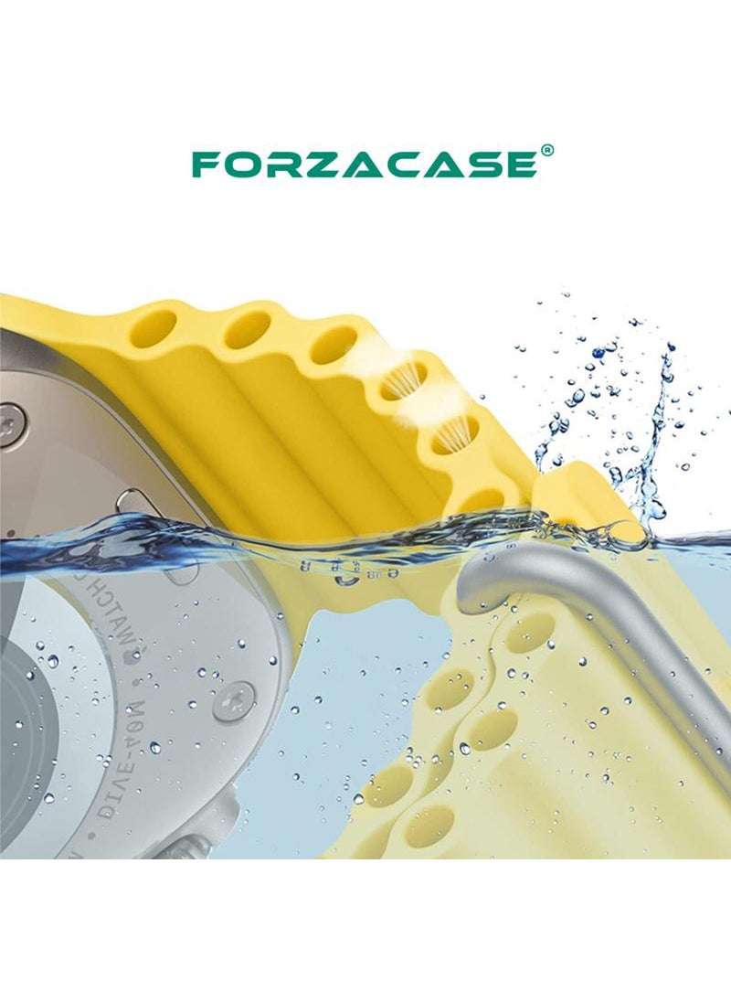Forzacase - Apple Watch 41MM Compatible Ocean Silicone Band Strap + Screen Case Protective Case - FC006 - Image 1