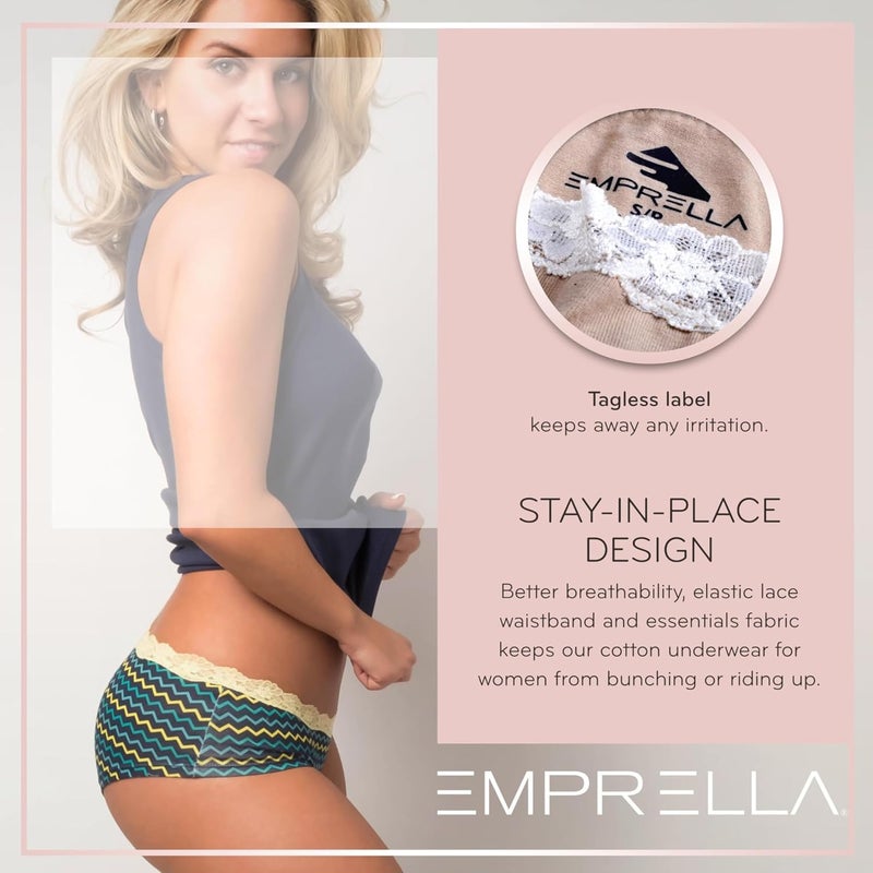 Emprella Cotton Underwear for Women, Seamless Women's Underwear Pack, Cheeky Hipster Panties - Image 4
